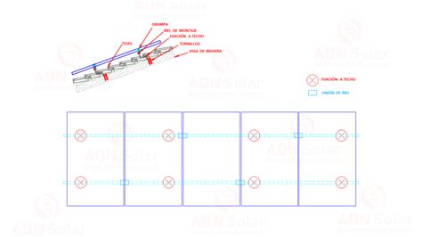 Kit De Montaje Para Techo De Tejas Paneles Celdas Adn Solar