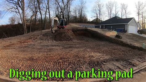 Starting A Parking Pad With Retaining Wall Youtube