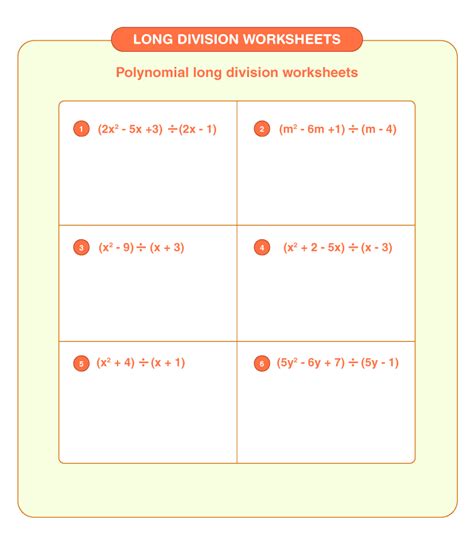 Long Division Worksheets| Download Free Printables For Kids ...