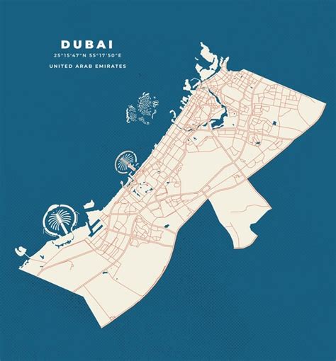 Black White Dubai Map Over 626 Royalty Free Licensable Stock