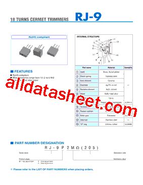 RJ-9 Datasheet(PDF) - Copal Electronics