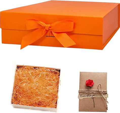 Idota Geschenkbox Mit Deckel Geschenkschachtel Orange Magnetische