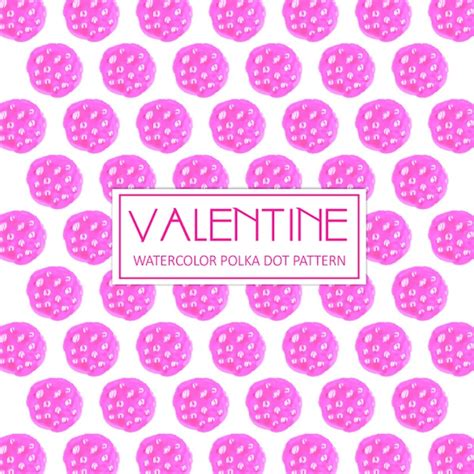 Aquarelle Valentine Fond De Point De Polka Vecteur Gratuite