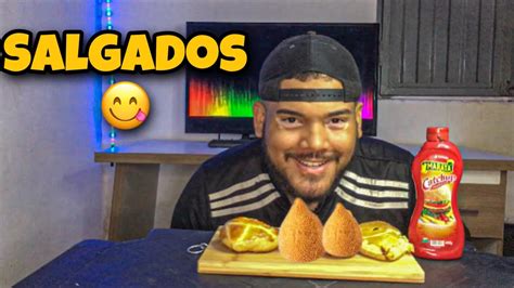 Mukbang Comendo Varios Salgados Youtube