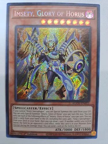 Imsety Glory Of Horus Agov En011 Secret Rare Yugioh Mercadolibre