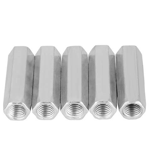 5Pcs Écrou Hexagonal Long Tige Acier Écrou M10 40 Long Écrou