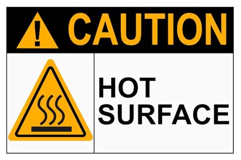 Premium Photo Caution Sign For Hot Surface