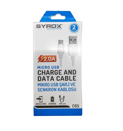 Syrox 20a Micro Usb Kutulu Kablo Syx C65