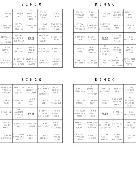 B I N G O Bingo Cards Wordmint