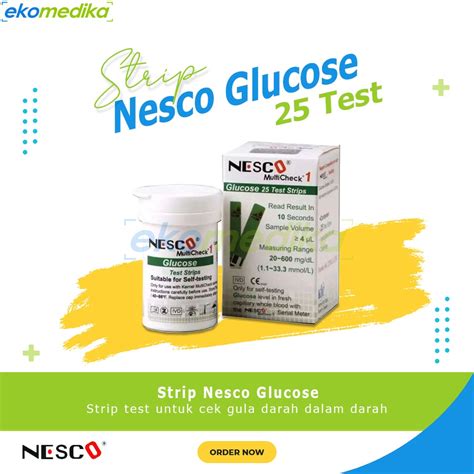 Jual Nesco Glucose Gula Darah Nesco Strip Isi Ed Shopee