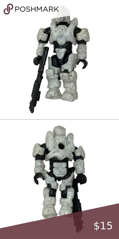 Halo Mega Bloks Series Alpha Arctic White Unsc Spartan Gungnir Minifigure In 2022 Halo Mega