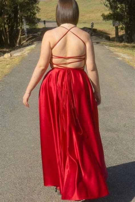 A Line V Neck Backless Burgundy Long Prom Dresses V Neck Burgundy For