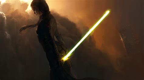 Women Science Fiction Women Jedi Star Wars Lightsaber Science Fiction 1920x1080 Wallpaper