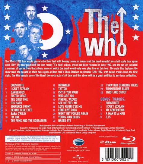 Live At The Shea Stadium 1982 The Who Muziek