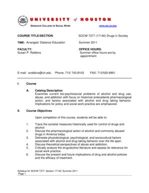 Fillable Online Uh 7377drugsinsocietysum2011 Doc Uh Fax Email Print