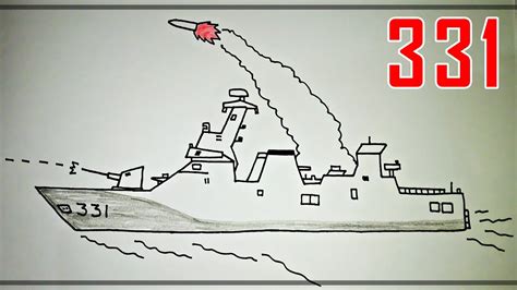 Cara Menggambar Kapal Perang Kri Martadinata 331 Indonesia Super