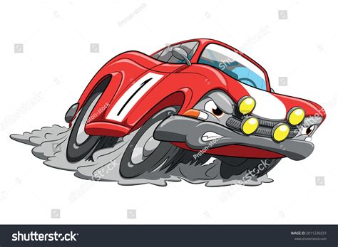 Cartoon Racing Car Running Fast On Stock Vector (Royalty Free) 2011230251 | Shutterstock