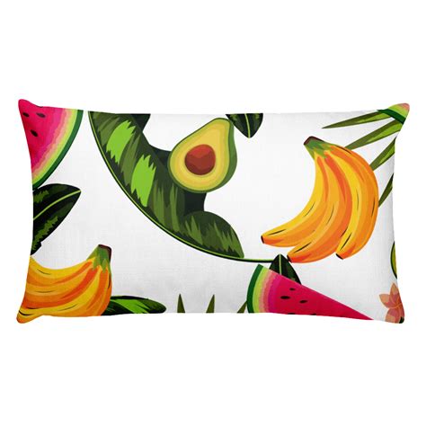 Summer Fruits Pillow Printed Pillow Avocado Pattern Pillow Pillow