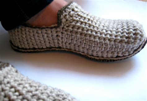 Felt Soles Crochet Slippers Mens Slippers Men Loafers House - Etsy