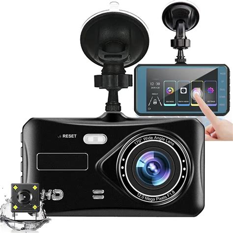 Auto Inch Touchscreen Rijrecorder P Hd Nachtzicht Dubbele Lens