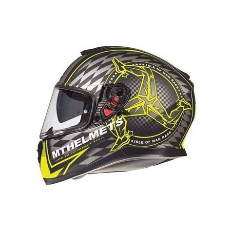 Mt Helmets Thunder Sv Isle Of Man A Schwarz Matt Gelb