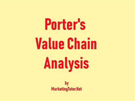 Porter's Value Chain Analysis by Michael Porter | Marketing Tutor