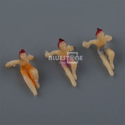 20 X Painted Swimming Figures Scale HO 1 100 For Model Train Layout