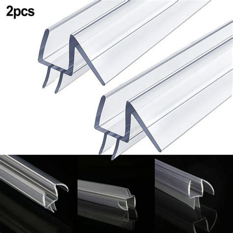 2 Pack Shower Door Bottom Seal Sweep For Frameless Glass Rail