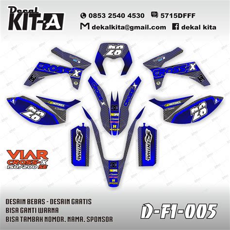 Decal Viar Cross X 200 Decal Viar Cross 150 Sticker Striping Stiker