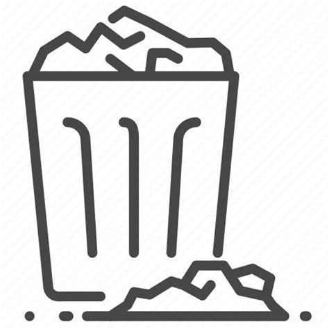 Bin Dump Full Garbage Refuse Trash Waste Icon Download On
