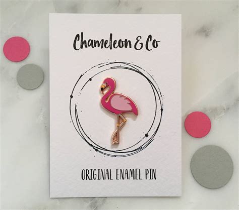 Flamingo Pin Badge Pink Flamingo Pin Flamingo Lapel Pin Etsy