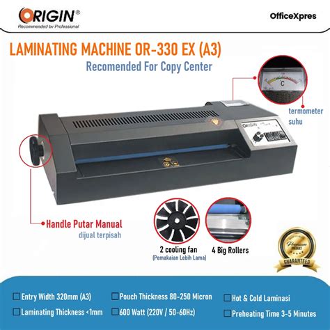 Jual Mesin Laminating OR 330EX Laminating A3 Laminator Kertas A3