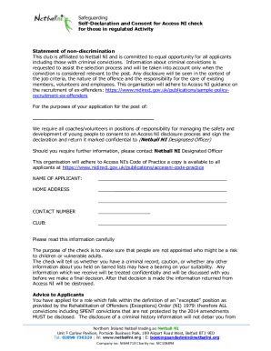 Fillable Online Self Declaration Form For Applicants Employees And