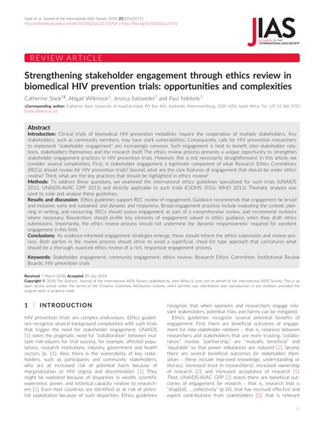 PDF Strengthening Stakeholder Engagement Through Ethics Review In