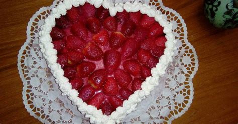 Tarta Coraz N De Fresas Con Nata Receta De Maria Jesus Estepa Alcaide