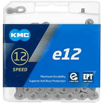 KMC E12 EPT 12 Speed E Bike Chain 130 Links Dark Silver Amazon Co