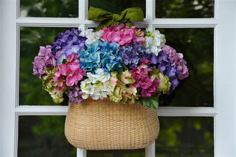 Hydrangea Nantucket Hanging Basketwreath By Scarboroughcottage