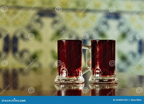 Ginjinha Or Ginja Portuguese Liqueur Made By Infusing Ginja Berries