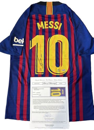 Lionel Messi Signed Autographed Barcelona Jersey World Cup Loa Ebay