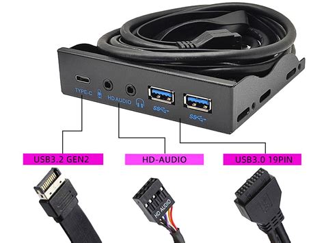 35 Inch Usb Front Panel Hub Of 10gbps Usb C Usb 32 Gen 2 2x Usb 30