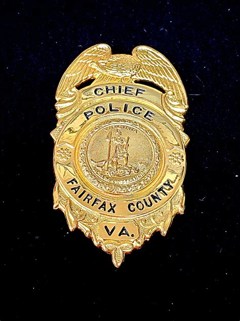 Vintage Fairfax County Virginia Police Chief Collectors Badgescom