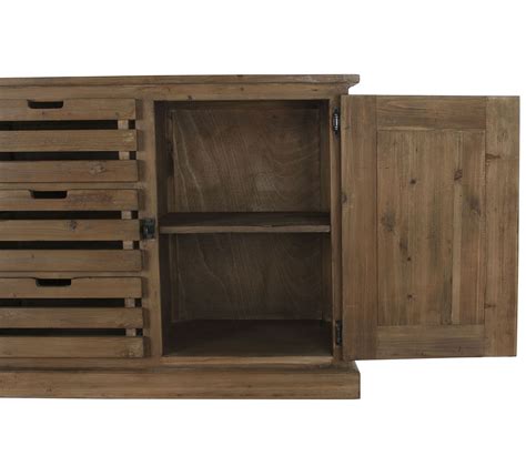 Buffet Meuble De Rangement En Bois Coloris Marron Foncé L 160 X H