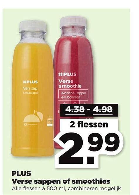 Plus Verse Sappen Of Smoothies Aanbieding Bij Plus