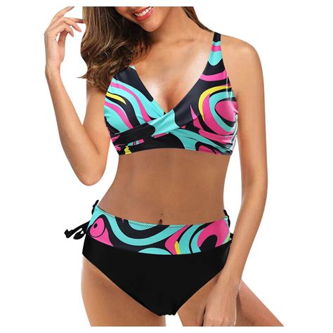 Gzea Swim Suits For Women Bikini Women Vintage Swimsuit Two Piece