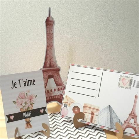 Kit Para Centro De Mesa Tema Viagem Paris Em Aquarela