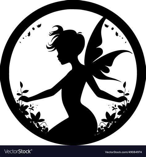 Fairy Minimalist And Flat Logo Royalty Free Vector Image