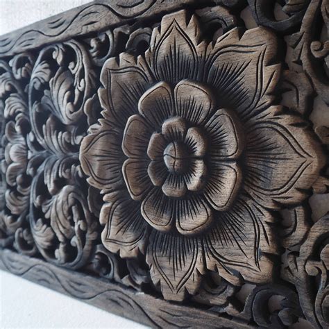 Carved Wood Panels Thailand Elephant Craved Carvings Thailand Bodhi ...