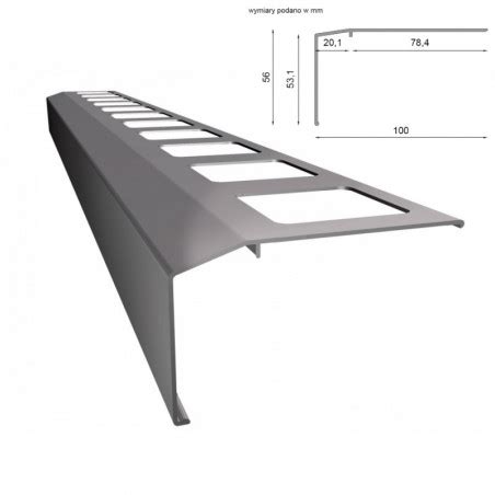 Profil okapowy K301 do posadzek z płytek ceramicznych system classic