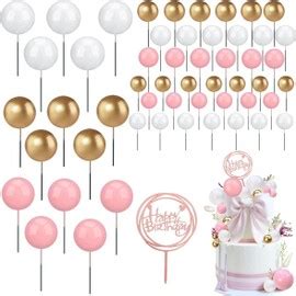 Cupcakes Toppers Balle G Teau Topper Mini Boule Decoration Gateau D