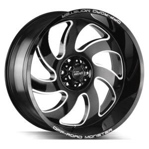 The M Wheel By Off Road Monster In Gloss Black Machined Strada Wheels